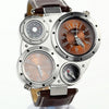 Oversized Case Compass Dual Quartz Watch